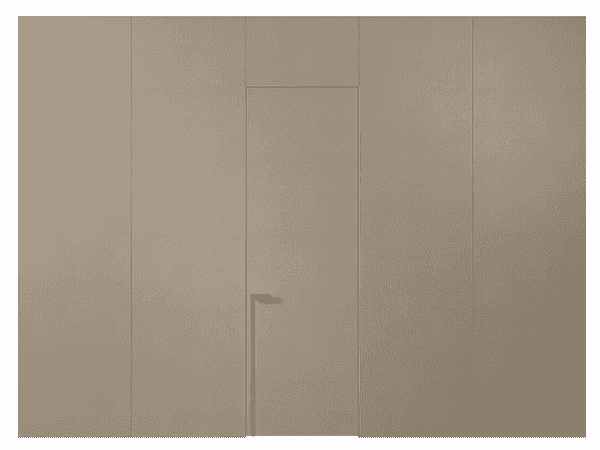 Панели для отделки стен Панель Под ткань. Цвет Леон бежево-серый. Материал Teknofoil Ламинатин. Коллекция Под ткань. Картинка.