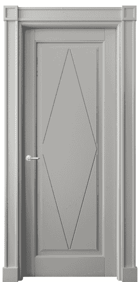Дверь межкомнатная 6341 БНСР. Цвет Бук нейтральный серый. Материал Массив бука эмаль. Коллекция Toscana Rombo. Картинка.