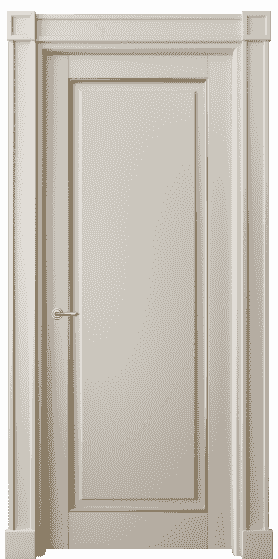 Дверь межкомнатная 6301 БСБЖП. Цвет Бук светло-бежевый с позолотой. Материал  Массив бука эмаль с патиной. Коллекция Toscana Plano. Картинка.