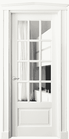 Дверь межкомнатная 6313 БЖМ ЗЕР. Цвет Бук жемчуг. Материал Массив бука эмаль. Коллекция Toscana Grigliato. Картинка.
