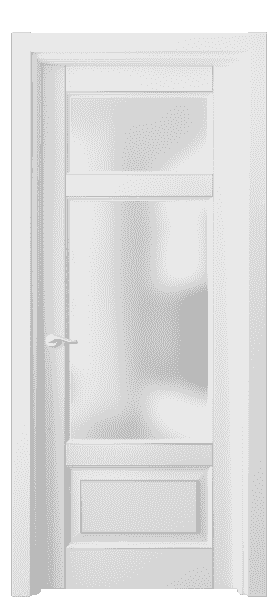 Дверь межкомнатная 0720 ББЛС САТ. Цвет Бук белоснежный с серебром. Материал  Массив бука эмаль с патиной. Коллекция Lignum. Картинка.