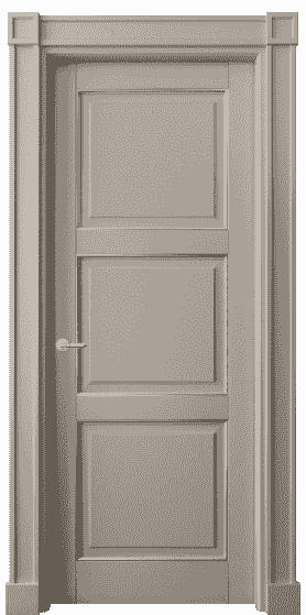 Дверь межкомнатная 6309 ББСКС. Цвет Бук бисквитный с серебром. Материал  Массив бука эмаль с патиной. Коллекция Toscana Plano. Картинка.