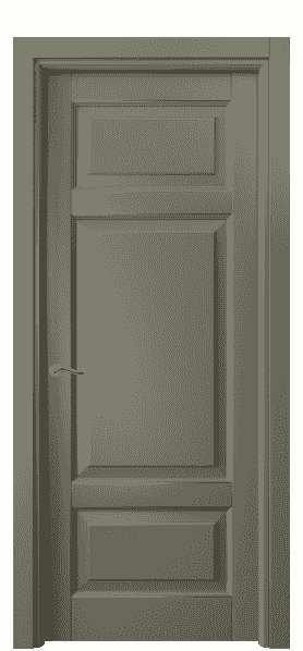 Дверь межкомнатная 0721 БОТП . Цвет Бук оливковый тёмный с позолотой. Материал  Массив бука эмаль с патиной. Коллекция Lignum. Картинка.