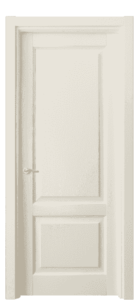 Дверь межкомнатная 0741 ДМБ. Цвет Дуб молочно-белый. Материал Массив дуба эмаль. Коллекция Lignum. Картинка.