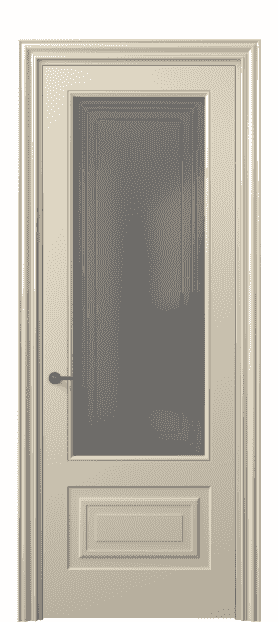 Дверь межкомнатная 8442 ММЦ Серый сатин с гравировкой. Цвет Матовый марципановый. Материал Гладкая эмаль. Коллекция Mascot. Картинка.