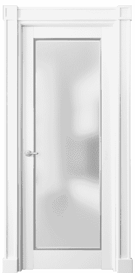 Дверь межкомнатная 6300 ББЛС САТ. Цвет Бук белоснежный с серебром. Материал  Массив бука эмаль с патиной. Коллекция Toscana Plano. Картинка.