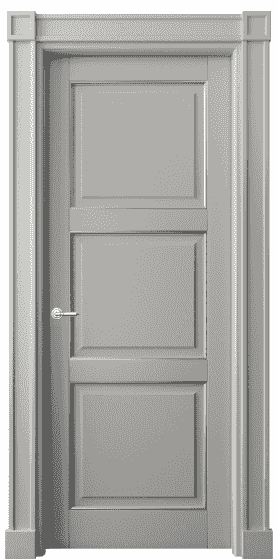 Дверь межкомнатная 6309 БНСРС. Цвет Бук нейтральный серый с серебром. Материал  Массив бука эмаль с патиной. Коллекция Toscana Plano. Картинка.