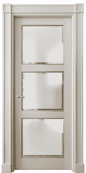 Дверь межкомнатная 6310 БСБЖП САТ-Ф. Цвет Бук светло-бежевый с позолотой. Материал  Массив бука эмаль с патиной. Коллекция Toscana Plano. Картинка.