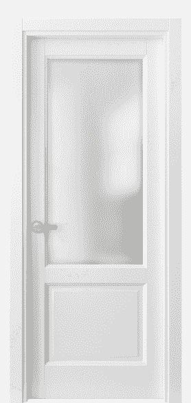 Дверь межкомнатная 1422 БШ САТ. Цвет Белый шёлк. Материал Ciplex ламинатин. Коллекция Galant. Картинка.