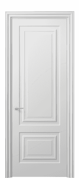 Дверь межкомнатная 8451 МБЛ . Цвет Матовый белоснежный. Материал Гладкая эмаль. Коллекция Mascot. Картинка.