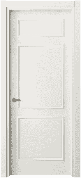 Дверь межкомнатная 8123 МЖМ . Цвет Матовый жемчужный. Материал Гладкая эмаль. Коллекция Paris. Картинка.