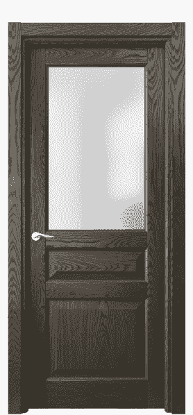 Дверь межкомнатная 0710 ДСЕ.Б САТ. Цвет Дуб серый брашированный. Материал Массив дуба брашированный. Коллекция Lignum. Картинка.