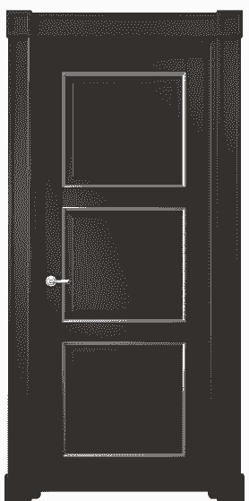Дверь межкомнатная 6309 БАНС. Цвет Бук антрацит с серебром. Материал  Массив бука эмаль с патиной. Коллекция Toscana Plano. Картинка.