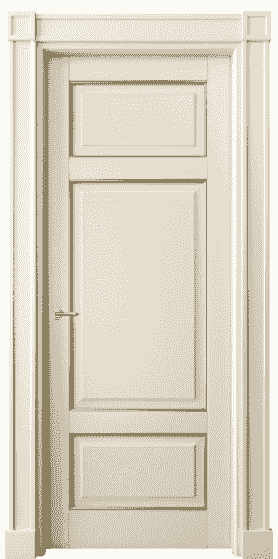 Дверь межкомнатная 6307 БМЦП. Цвет Бук марципановый с позолотой. Материал  Массив бука эмаль с патиной. Коллекция Toscana Plano. Картинка.