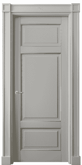 Дверь межкомнатная 6307 БНСРП. Цвет Бук нейтральный серый с позолотой. Материал  Массив бука эмаль с патиной. Коллекция Toscana Plano. Картинка.