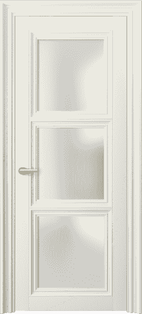 Дверь межкомнатная 2504 ММБ САТ. Цвет Матовый молочно-белый. Материал Гладкая эмаль. Коллекция Centro. Картинка.