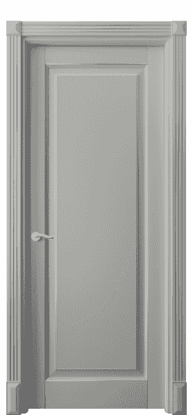 Дверь межкомнатная 0701 БНСРС. Цвет Бук нейтральный серый с серебром. Материал  Массив бука эмаль с патиной. Коллекция Lignum. Картинка.
