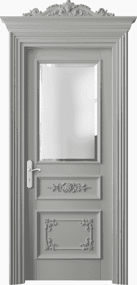 Дверь межкомнатная 6502 БНСР САТ-Ф. Цвет Бук нейтральный серый. Материал Массив бука эмаль. Коллекция Imperial. Картинка.