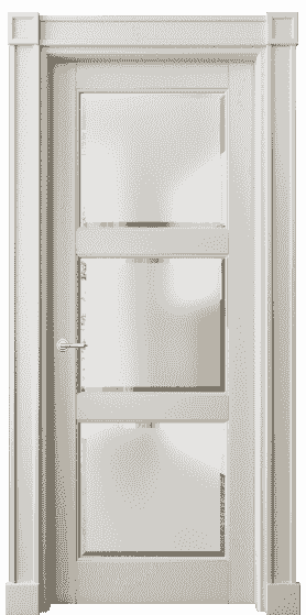 Дверь межкомнатная 6310 БОС САТ-Ф. Цвет Бук облачный серый. Материал Массив бука эмаль. Коллекция Toscana Plano. Картинка.