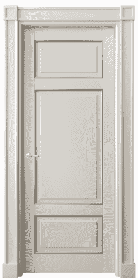 Дверь межкомнатная 6307 БОСС. Цвет Бук облачный серый с серебром. Материал  Массив бука эмаль с патиной. Коллекция Toscana Plano. Картинка.