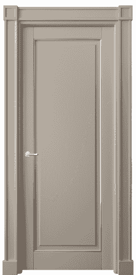 Дверь межкомнатная 6301 ББСКС. Цвет Бук бисквитный с серебром. Материал  Массив бука эмаль с патиной. Коллекция Toscana Plano. Картинка.