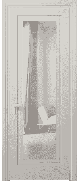 Дверь межкомнатная 8303 МОС Зеркало с одной стороны. Цвет Матовый облачно-серый. Материал Гладкая эмаль. Коллекция Rocca. Картинка.