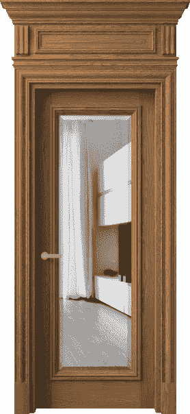 Дверь межкомнатная 7300 ДПР.М ДВ ЗЕР Ф. Цвет Дуб пряный матовый. Материал Массив дуба матовый. Коллекция Antique. Картинка.
