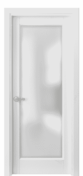 Дверь межкомнатная 1402 БШ САТ. Цвет Белый шёлк. Материал Ciplex ламинатин. Коллекция Galant. Картинка.