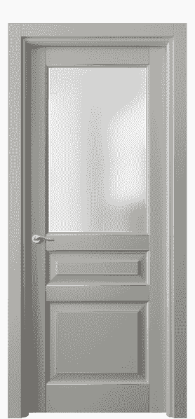 Дверь межкомнатная 0710 БНСРП САТ. Цвет Бук нейтральный серый с позолотой. Материал  Массив бука эмаль с патиной. Коллекция Lignum. Картинка.