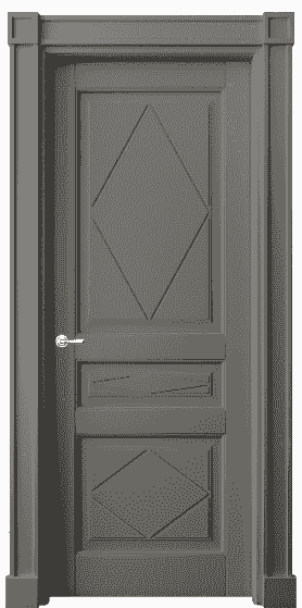 Дверь межкомнатная 6345 БКЛС. Цвет Бук классический серый. Материал Массив бука эмаль. Коллекция Toscana Rombo. Картинка.