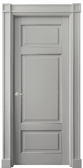Дверь межкомнатная 6307 БНСРС. Цвет Бук нейтральный серый с серебром. Материал  Массив бука эмаль с патиной. Коллекция Toscana Plano. Картинка.