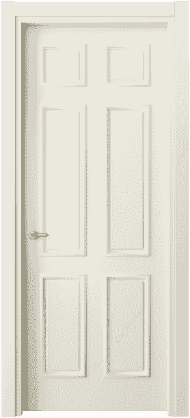 Дверь межкомнатная 8133 ММБ . Цвет Матовый молочно-белый. Материал Гладкая эмаль. Коллекция Paris. Картинка.