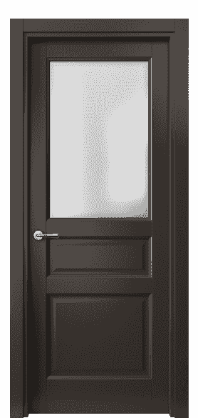Дверь межкомнатная 1432 МАН САТ. Цвет Матовый антрацит. Материал Гладкая эмаль. Коллекция Galant. Картинка.