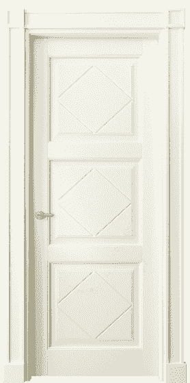 Дверь межкомнатная 6349 МБМ. Цвет Бук молочно-белый. Материал Массив бука эмаль. Коллекция Toscana Rombo. Картинка.
