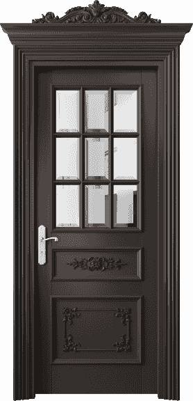 Дверь межкомнатная 6512 БАН САТ Ф. Цвет Бук антрацит. Материал Массив бука эмаль. Коллекция Imperial. Картинка.