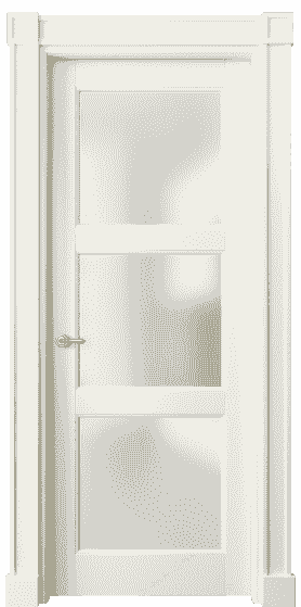 Дверь межкомнатная 6310 БМБ САТ. Цвет Бук молочно-белый. Материал Массив бука эмаль. Коллекция Toscana Elegante. Картинка.
