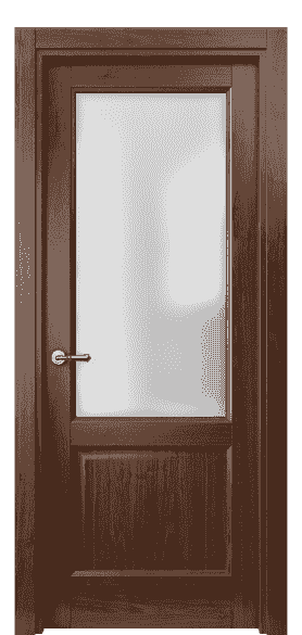 Дверь межкомнатная 1422 ОРБ САТ. Цвет Орех бренди. Материал Шпон ценных пород. Коллекция Galant. Картинка.