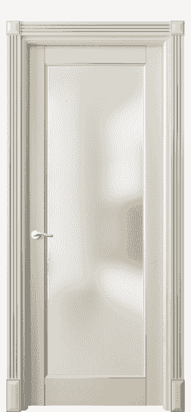 Дверь межкомнатная 0700 БМЦС САТ. Цвет Бук марципановый с серебром. Материал  Массив бука эмаль с патиной. Коллекция Lignum. Картинка.