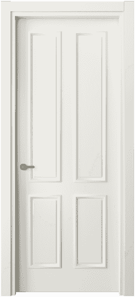 Дверь межкомнатная 8131 МЖМ . Цвет Матовый жемчужный. Материал Гладкая эмаль. Коллекция Paris. Картинка.