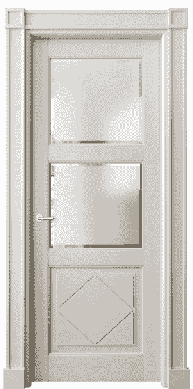 Дверь межкомнатная 6348 БОС САТ Ф. Цвет Бук облачный серый. Материал Массив бука эмаль. Коллекция Toscana Rombo. Картинка.