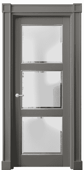 Дверь межкомнатная 6310 БКЛСС САТ-Ф. Цвет Бук классический серый с серебром. Материал  Массив бука эмаль с патиной. Коллекция Toscana Plano. Картинка.