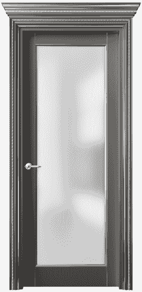 Дверь межкомнатная 6202 БКЛСС САТ. Цвет Бук классический серый с серебром. Материал  Массив бука эмаль с патиной. Коллекция Royal. Картинка.