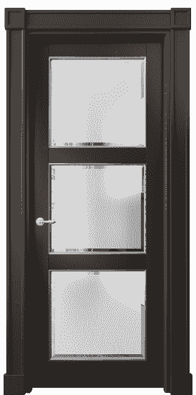 Дверь межкомнатная 6310 БАНС САТ-Ф. Цвет Бук антрацит с серебром. Материал  Массив бука эмаль с патиной. Коллекция Toscana Plano. Картинка.