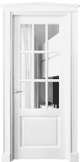 Дверь межкомнатная 6312 ББЛ ЗЕР. Цвет Бук белоснежный. Материал Массив бука эмаль. Коллекция Toscana Grigliato. Картинка.