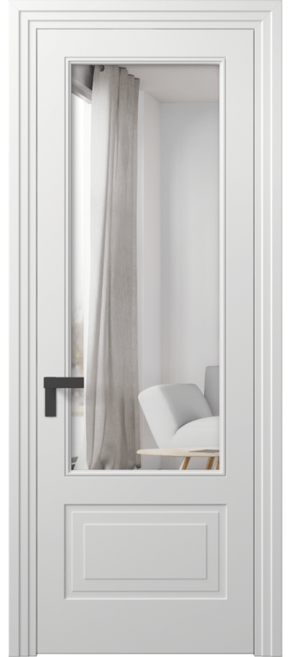 Межкомнатная дверь Рокка 8342 Матовый белоснежный Двустороннее зеркало, триплекс Цена 73420 ₽ | Volhovec