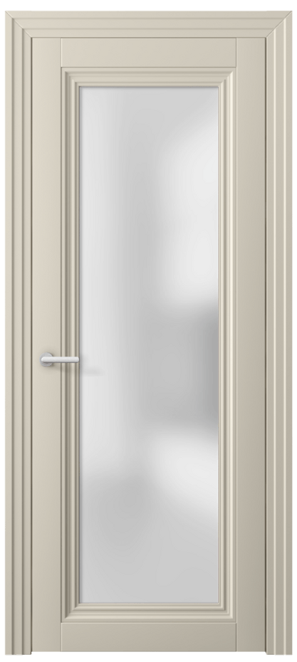 Межкомнатная дверь Centro 2502 ПЭТ светло-бежевый Сатинированное стекло Цена 39480 ₽ | Volhovec