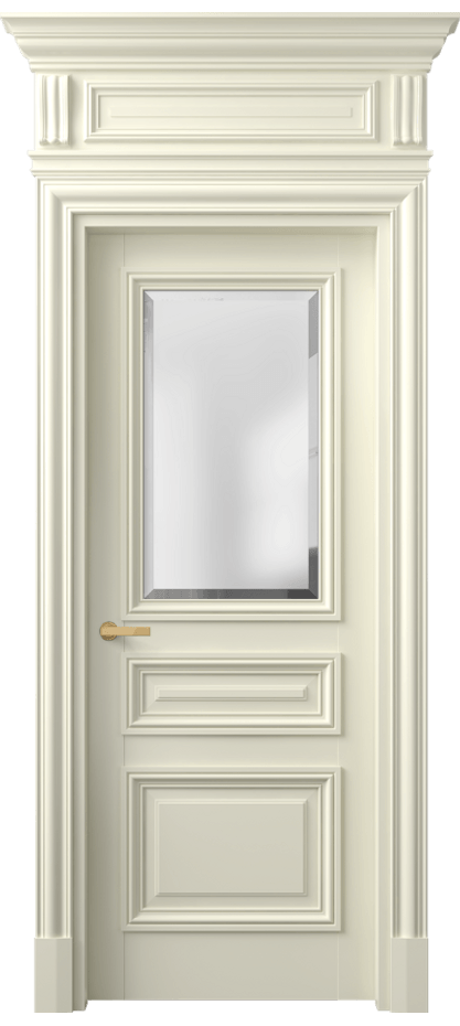 Межкомнатная дверь Антик 7304 Матовый молочно-белый Сатинированное стекло с фацетом Цена 170420 ₽ | Volhovec