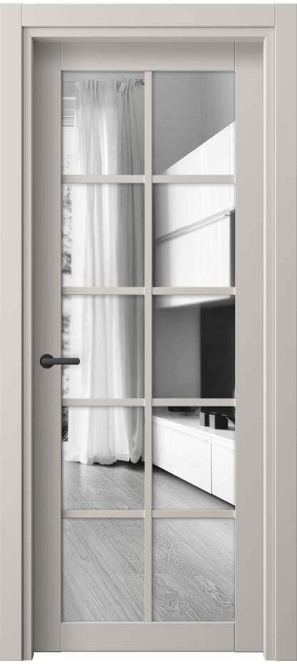 Межкомнатная дверь Neo 2106 ПЭТ светло-серый Двустороннее зеркало, триплекс Цена 31751 ₽ | Volhovec