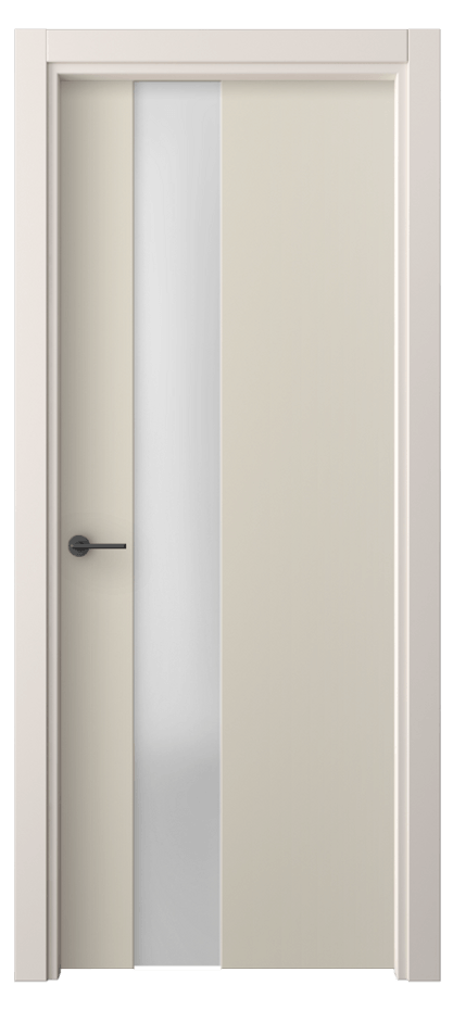 Межкомнатная дверь Фридом 4224 ПЭТ светло-бежевый Сатинированное стекло Цена 33340 ₽ | Volhovec