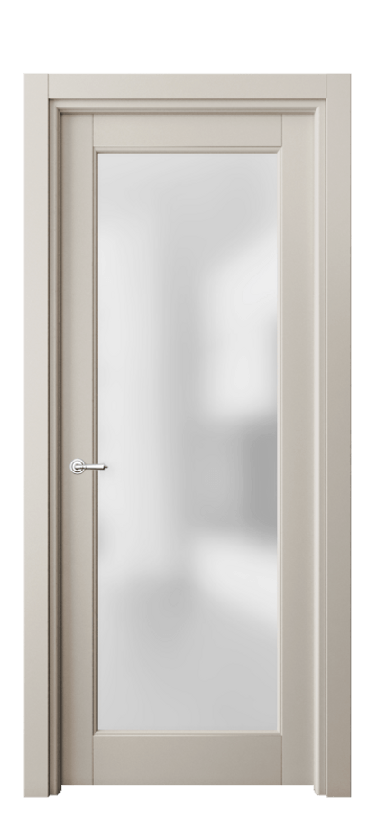 Межкомнатная дверь Toscana Litera 6300 Бук светло-бежевый Сатинированное стекло Цена 99330 ₽ | Volhovec
